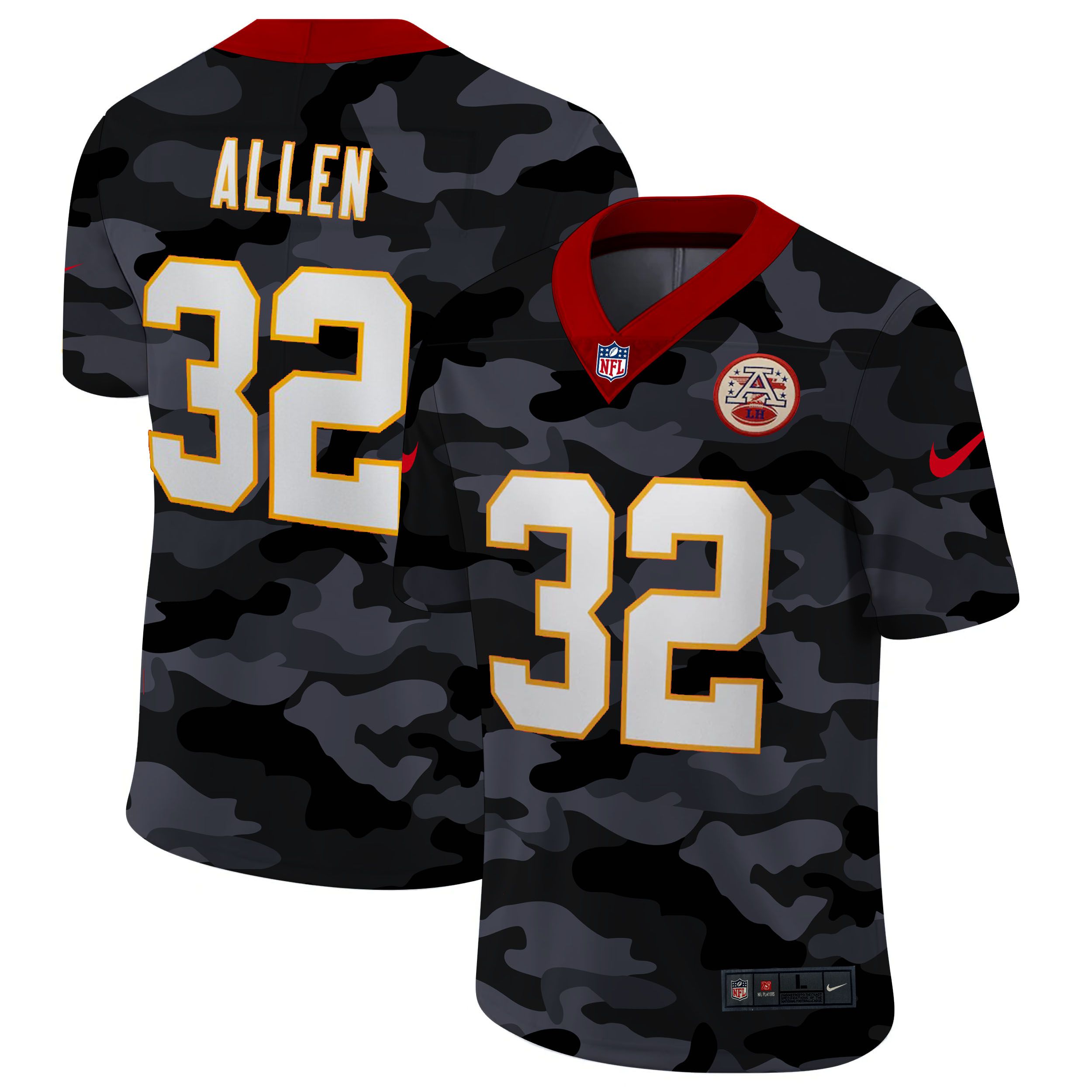 Men Kansas City Chiefs #32 Allen 2020 Nike 2ndCamo Salute to Service Limited NFL Jerseys